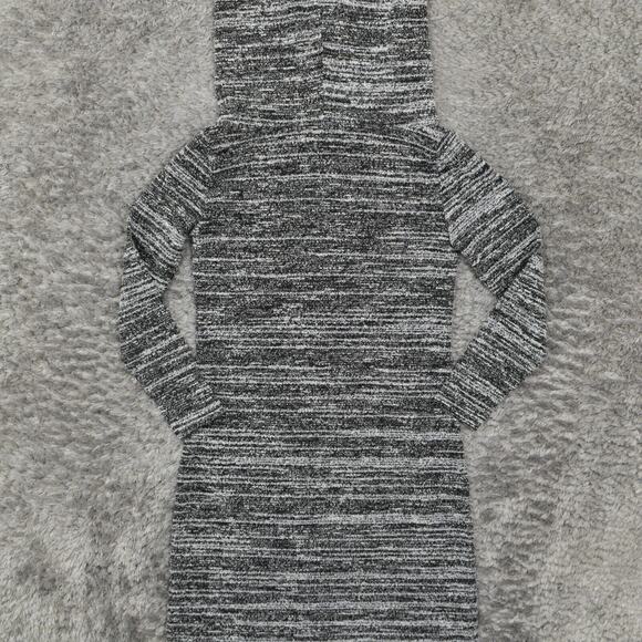 Loft Women's Size 2XSP Sweater Dress Gray Knee Length Casual Polyester Striped - Picture 3 of 8